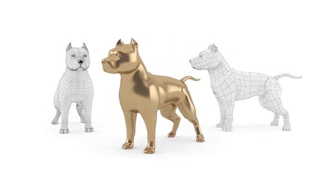 figure pitbull 3D model смотреть онлайн