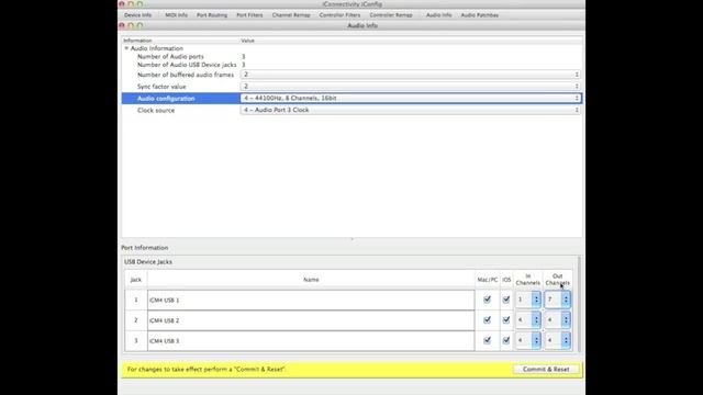 Choosing bit rate / sample rate and assigning channels on iConnectMIDI4+ смотреть онлайн