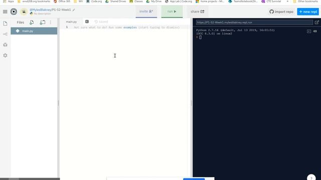 Create repl it account for Python смотреть онлайн
