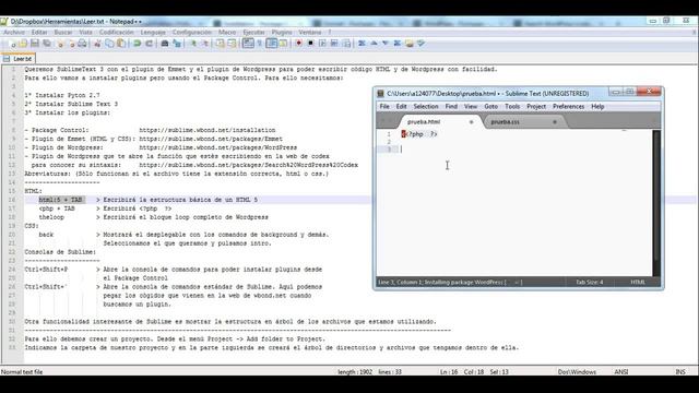 Desarrolo Web con SublimeText Emmet y Wordpress смотреть онлайн