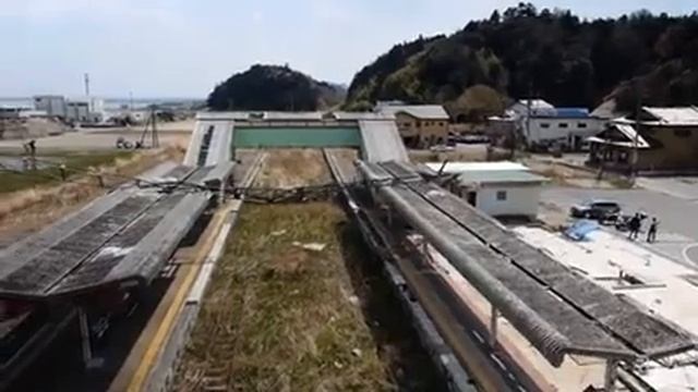 Зараженная территория японского поселка Томиока, граничащего с АЭС «Фукусима-1».