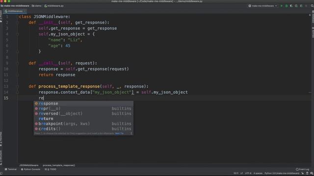 Building a a Django middleware (injecting data into a view's context) смотреть онлайн
