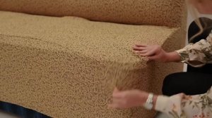 Как надеть чехол на диван  без подлокотников | HVOYAHOME.RU