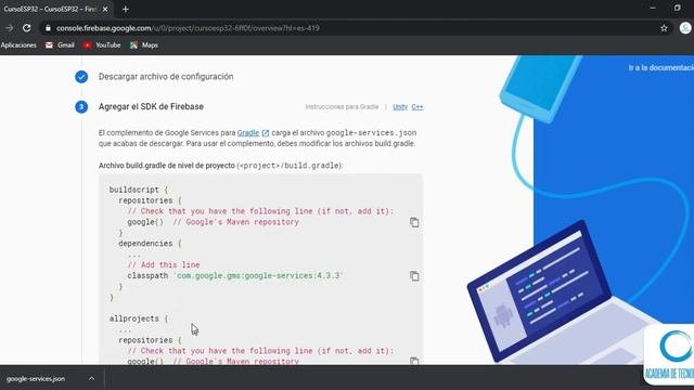 ESP32 FIREBASE ANDROIDSTUDIO CREACIÓN DEL PROYECTO смотреть онлайн