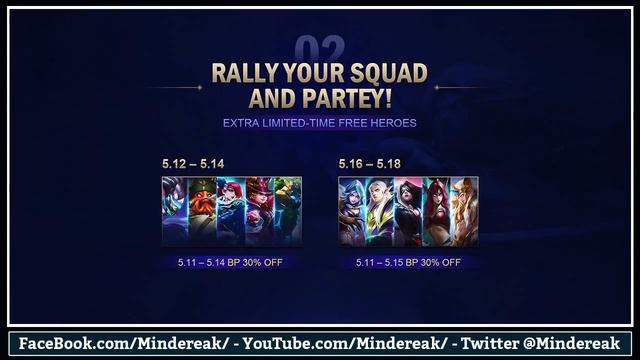 Mobile Legends: Squad Rally Day Event! Free Heroes, Border and More! смотреть онлайн