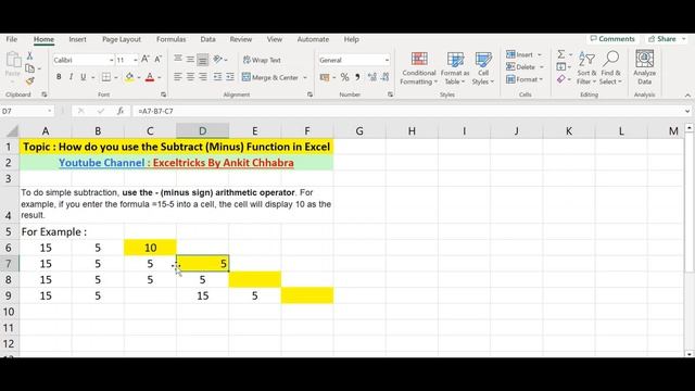 10 How do you use the Subtract Minus Function in Excel with many tricks? смотреть онлайн