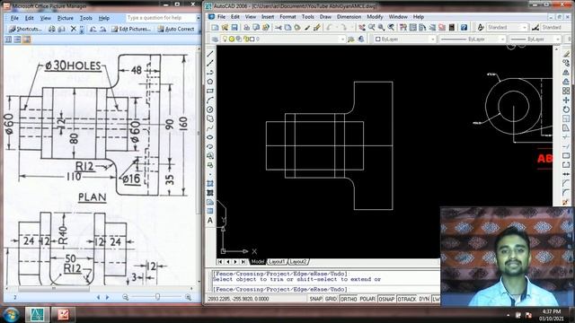 How To Make AutoCAD Drawing | AutoCAD Drawing Practice Tutorials in Hindi | With Use Shortcuts key. смотреть онлайн