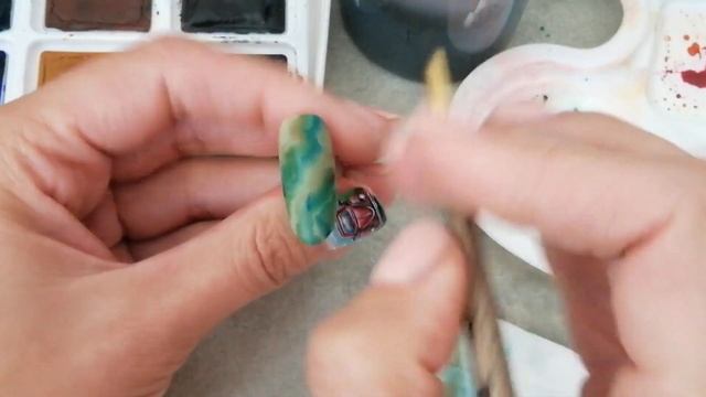 Stone design on nails. Watercolor designs. Fast nail designs?? смотреть онлайн