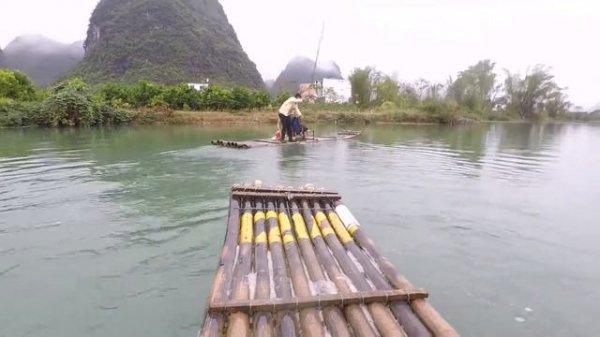 Сплав на плотах по реке YULONG, Yangshuo