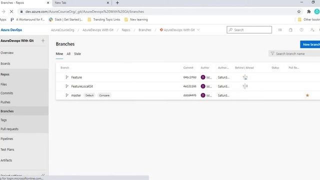 Part 34 - Create new Branch in Azure devops local repo | Azure DevOps Tutorials for Beginners смотреть онлайн