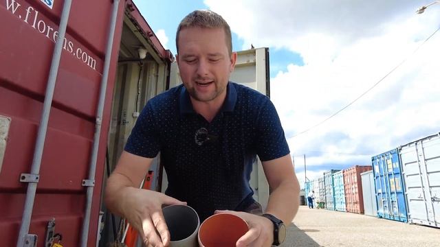 Серая и оранжевая труба для канализация - разница в прочности смотреть онлайн