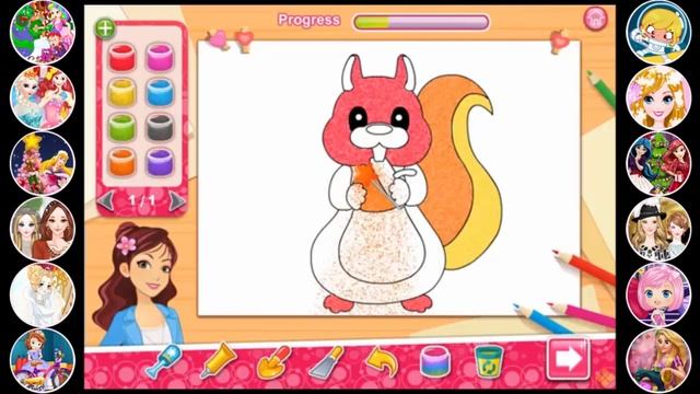 Betsy's Crafts Sand Painting - Girl Game Walkthrough - Video Games For Kids
