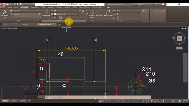 Autocad 2018 Tutorial 20 - Tolerances смотреть онлайн