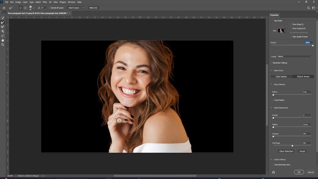 Cutting Out Hair With The Select And Mask Dialog In Photoshop #photoshoptutorial