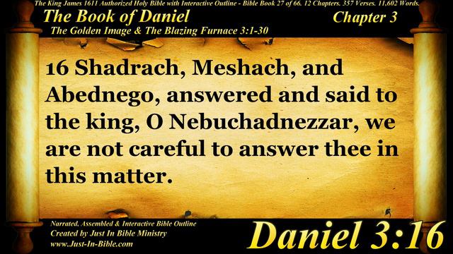 Bible Book #27 - Daniel Chapter 3 - The Holy Bible KJV Read Along Audio/Video/Text смотреть онлайн