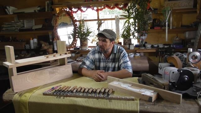 Резьба по дереву. Полка под зеркало. Часть 1 смотреть онлайн