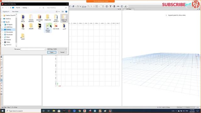 level 2 -02- import dxf from autocad to etabs смотреть онлайн