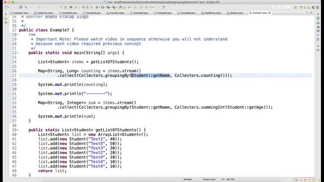 GroupingBy part2 Method of Stream API Video 52 смотреть онлайн