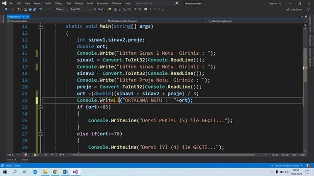 C# CONSOLE DERSLERİ 9 : C# İf Else İf Kullanımı 2 - C# if else if konu anlatımı - Mod Alma İşlemi смотреть онлайн