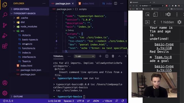 TypeScript Basics - #7 - TSC (TypeScript Compiler) смотреть онлайн