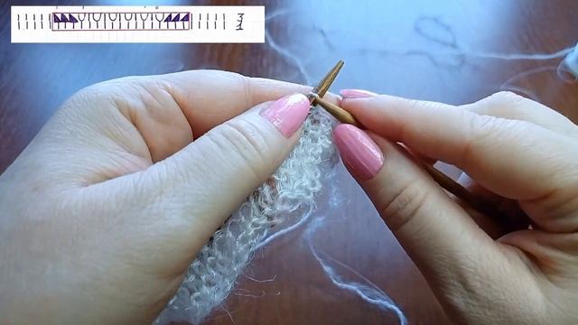 Шик ! Ажурный палантин спицами из мохера. Knitting an openwork shawl. смотреть онлайн