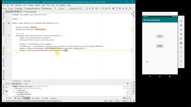 How to adjust the volume of your Android Phone programmatically from your App? - Source code смотреть онлайн