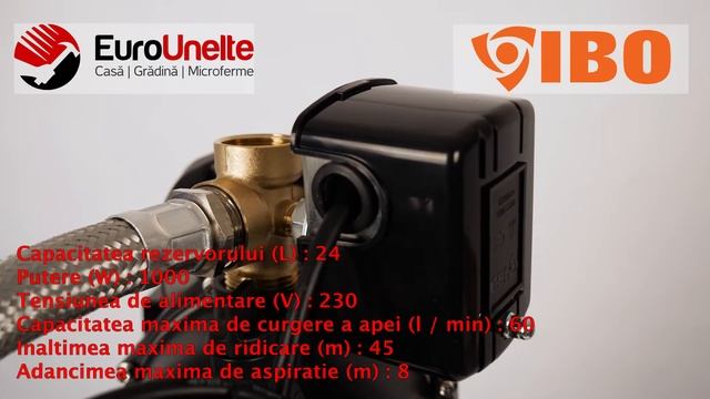 HIDROFOR IBO DAMBAT GREEN 1000, 24L, 1000W, 60 L/MIN, H REFULARE 45M смотреть онлайн