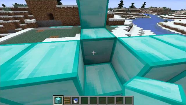 Строим водные горки в Minecraft`e смотреть онлайн