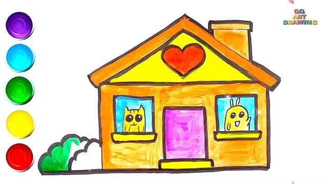 Drawing a Rainbow Cloud, House, Bedroom and Makeup set | Drawing Tutorial Art смотреть онлайн
