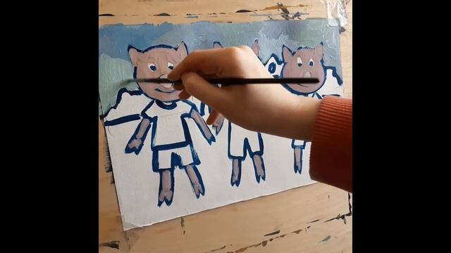 Урок ИЗО. Сказка Три поросенка. Преподаватель Дюпина Е.В. смотреть онлайн