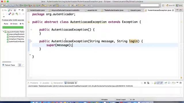 Hands-on Java - Exceções para Um Componente de Autenticação смотреть онлайн