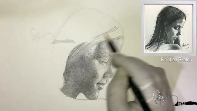 How to do pencil shading on face sketch / paper drawing смотреть онлайн