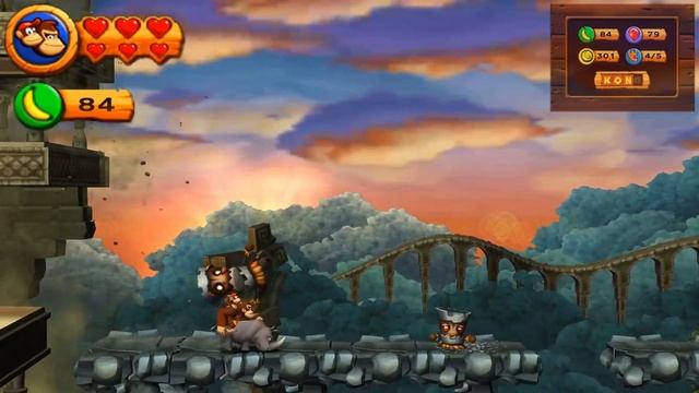 Donkey Kong Country Returns 3D - All Rambi Levels (No Damage) смотреть онлайн