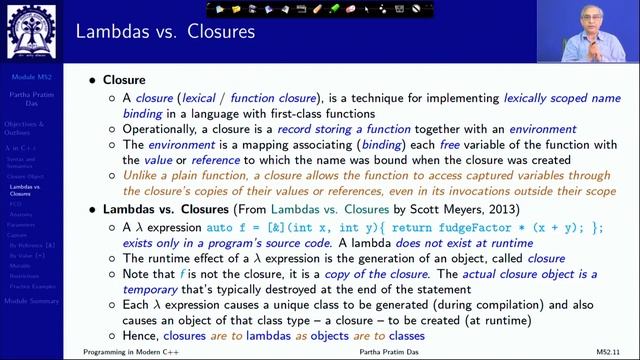 Lecture 52 C++11 and beyond General Features Part 7 Lambda in C++ 1 смотреть онлайн
