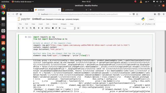 Python web application getting data from a website using Requests and BeautifulSoup смотреть онлайн