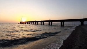 Абхазия. Цитрусовый совхоз Алахадзы. 2 пирса. Закат и море. Рыбалка