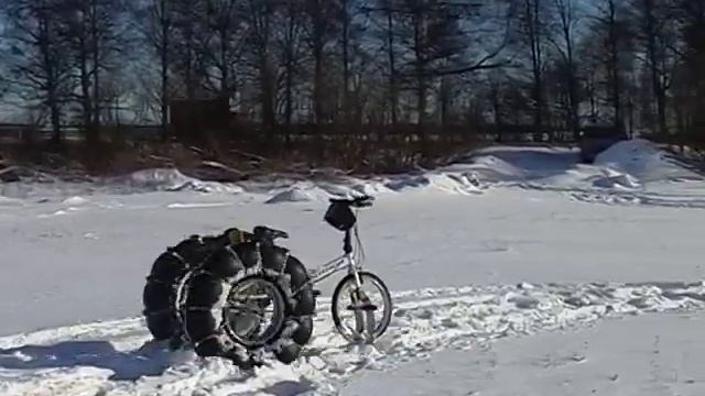 Мотовелосипед Комета со снежным модулем..avi смотреть онлайн