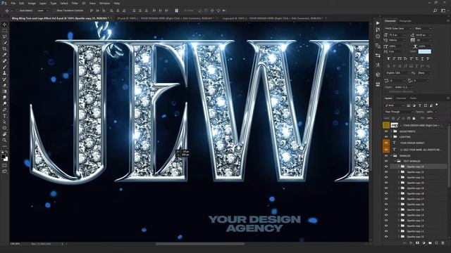 Bling Bling Diamond Text Effect And Logo Style