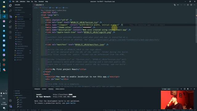 React. 2 - урок. Разбор содержимого create-react-app смотреть онлайн