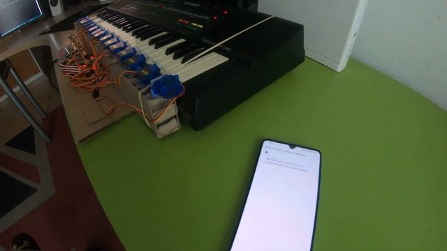 Python Bot playing the piano using Google Assistant - Demo смотреть онлайн