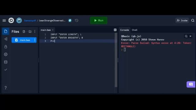 Making a Perimeter of a Rectangle Solver in QBASIC Replit смотреть онлайн