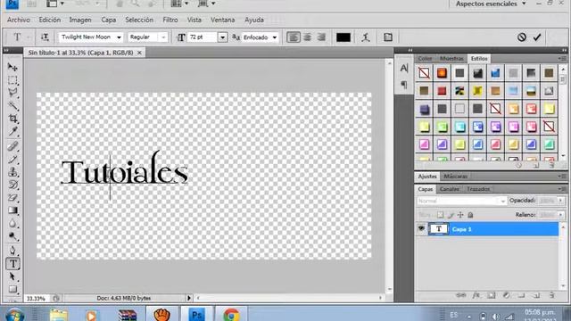 Como hacer un texto PNG y guardarlo en el photoshop Cs 4 2013 смотреть онлайн