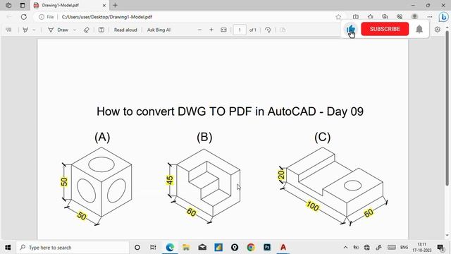 AutoCAD Day 09 | How To Convert DWG To PDF File in Autocad | Export CAD file inPDF | Plot in Autoca смотреть онлайн