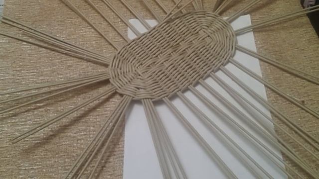 Овальная хлебница. Плету подносик для хлебницы.Часть 3