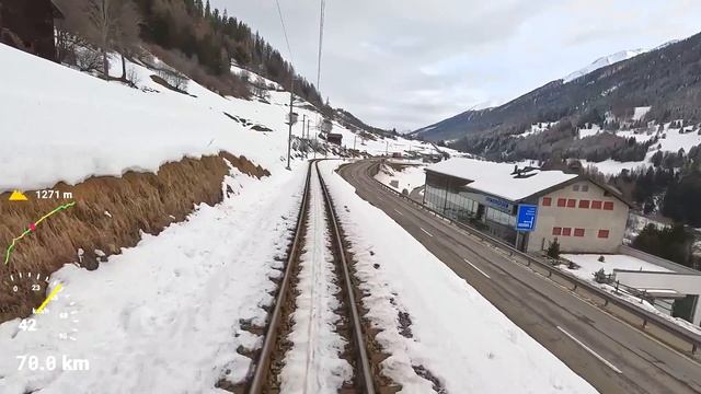 Cab Ride Glacier Express Brig-Andermatt(Matterhorn-Gotthard-Bahn, Switzerland)train Driver's View 4