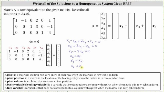 Homogeneous Systems: Given a Coefficient Matrix, Solve Ax=0 смотреть онлайн