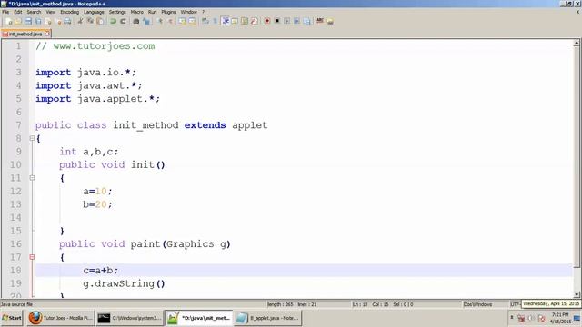 Applet Init Method In Java Tamil смотреть онлайн