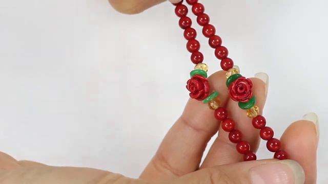 Shell beaded Stretch Bracelet Rose Coral Charm смотреть онлайн