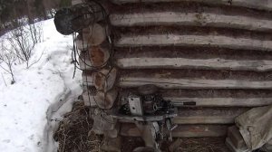 Зимовье охотников промысловиков   тайга респ