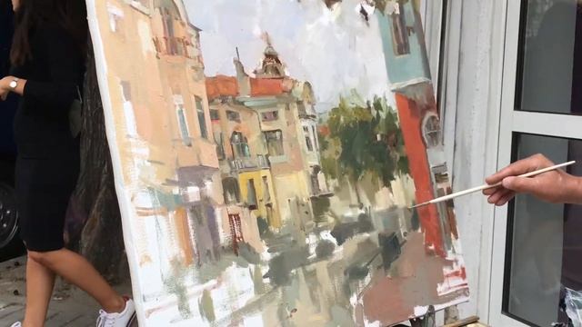 Азат Галимов. Пленэр в Болгарии. Варна, на улице Драгоман. смотреть онлайн